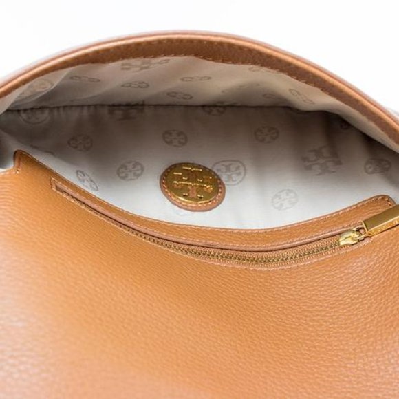 Tory Burch Amanda Logo Clutch Bag Royal Tan - Picture 6 of 6